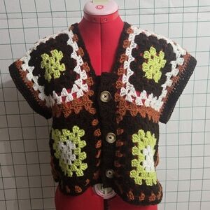 Crochet Granny Square Vest